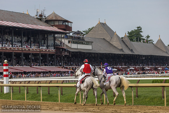 Arthur's Ride heads back to the front side after winning the Whitney