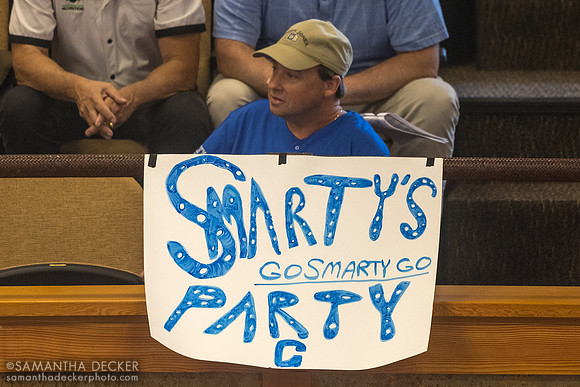 Fan with a sign at the 2025 Hall of Fame Induction Ceremony