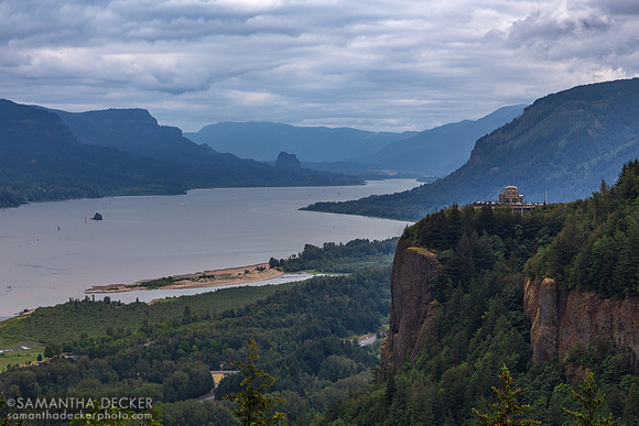 Classic View of the Columbia River Gorge from the Portland Women's Forum Viewpoint
