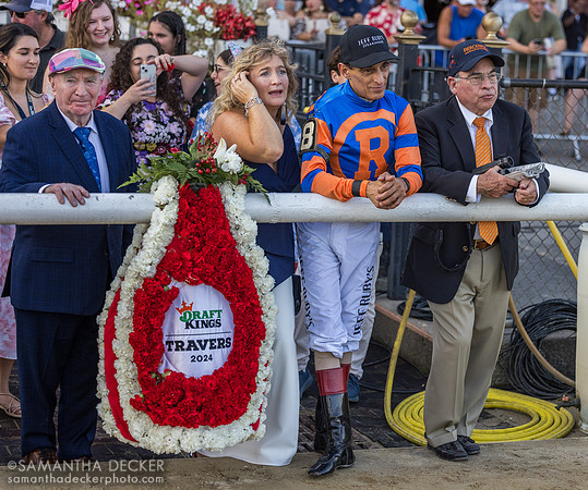 Leo O'Brien, Leona & Johnny V, and a member of Repole's team (don't know his name) watch the replay