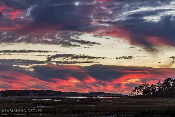 Last daylight of 2024 at Black Fish Creek, Wellfleet, MA