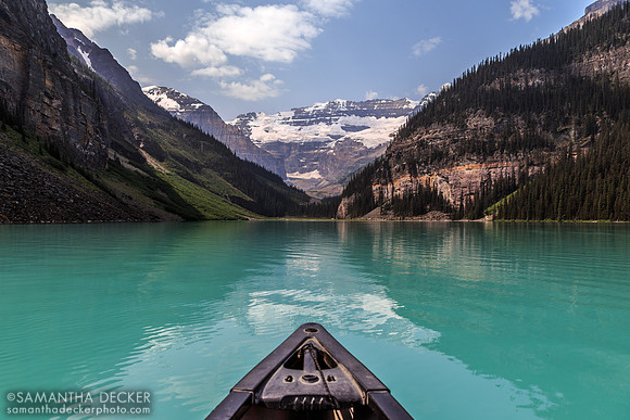 Canoeing on Lake Louise, Banff National Park, Alberta, 2018