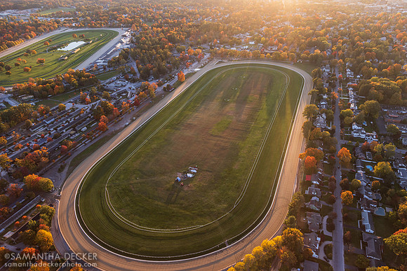 Oklahoma Training Track and Saratoga Race Course from Above, 2022