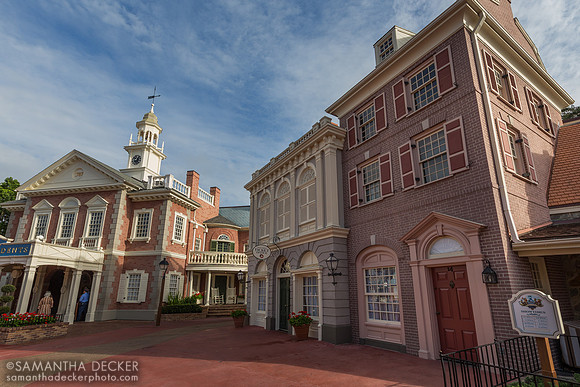 Liberty Square in the Morning, Magic Kingdom