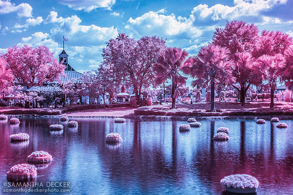 Infrared Photo of Future World, EPCOT, 2015