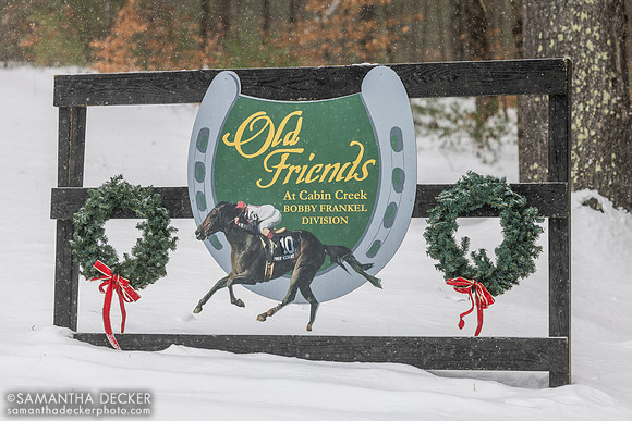 Christmas wreaths at Old Friends at Cabin Creek, Greenfield, NY, 2025