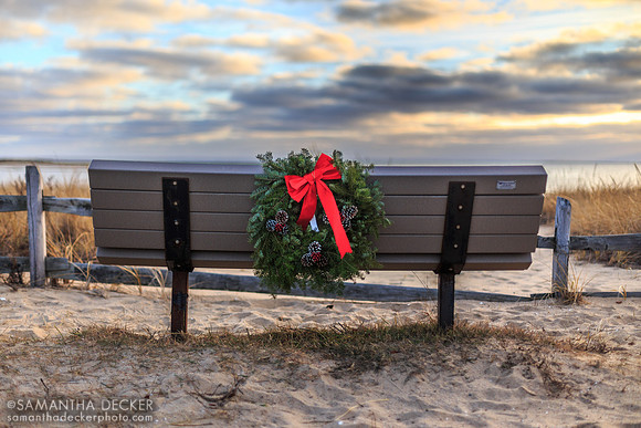 Christmas Bench, Mayo Beach, Cape Cod