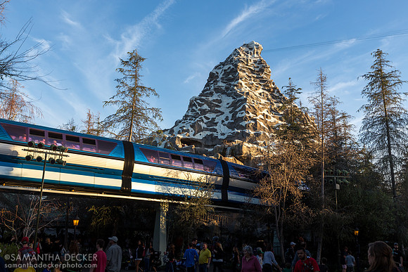 Monorail and Matterhorn, Disneyland, California