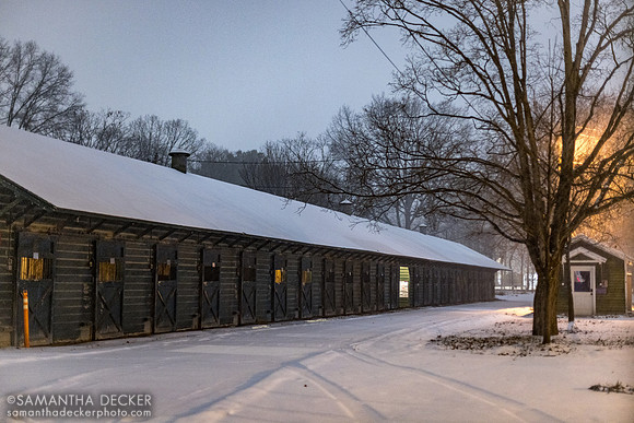Kenny McPeek barn in winter, 2025