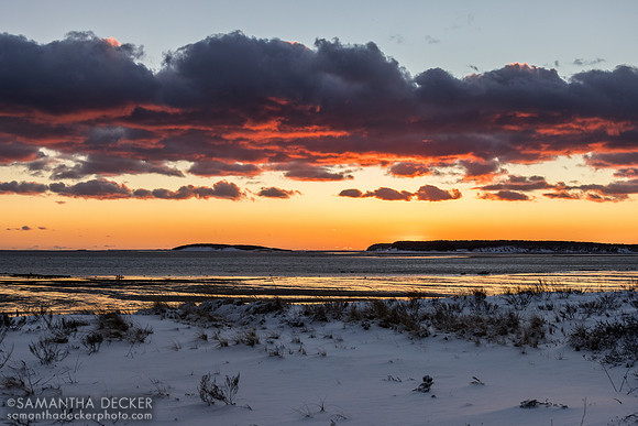 First sunset of 2026 at Mayo Beach, Wellfleet, MA