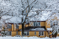 Skidmore College Admissions Building in the Snow