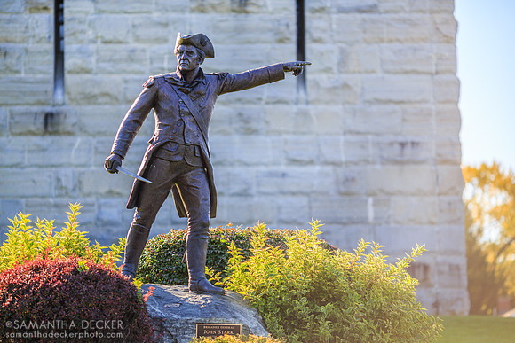 John Stark Statue in Front of Bennington Monument, Vermont