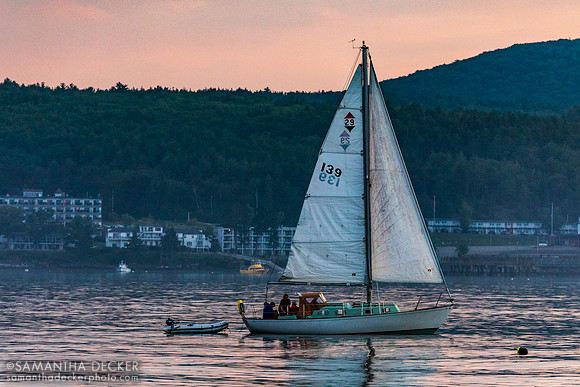 Sailboat Off the Coast of Bar Harbor, ME