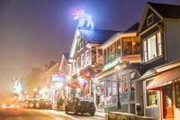 Downtown Bar Harbor, ME at Night