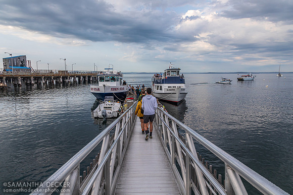 Boarding the Eden Star and the Acadian, Bar Harbor, ME