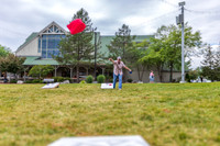 Playing Cornhole at L.L. Bean, Freeport, ME