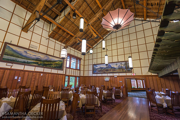 Ptarmigan Dining Hall at Many Glacier Hotel, Glacier National Park