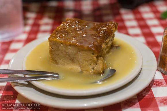 Bread pudding at Mulate's