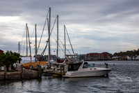 Boats docked near Mystic Seaport