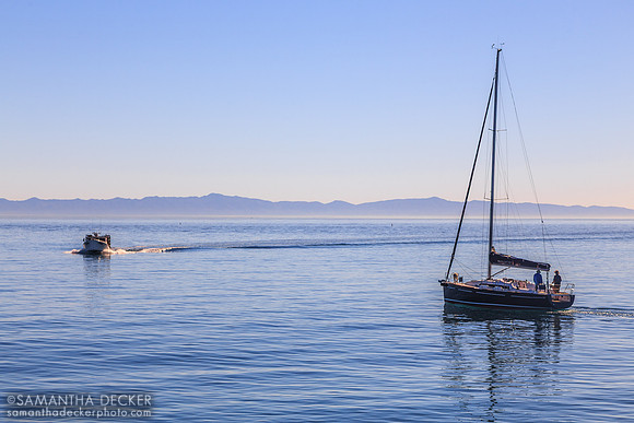 Boats off the Coast of Santa Barbara, CA