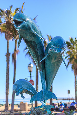 Dolphin Statue at Stearns Wharf, Santa Barbara, CA