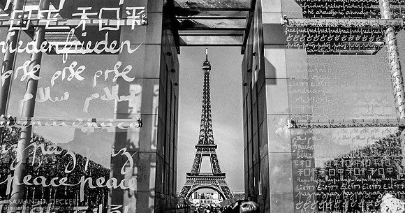 Eiffel Tower and Peace Monument, Paris