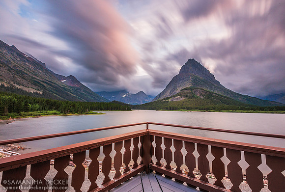 The View from the Many Glacier Hotel at Dusk