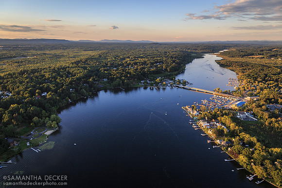 Fish Creek and Saratoga Lake from Above
