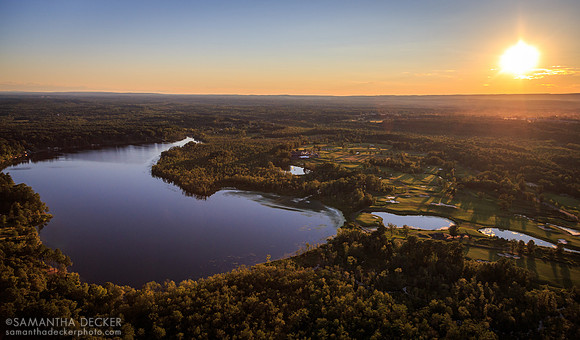 Lake Lonely and Saratoga National Golf Course from Above, 0