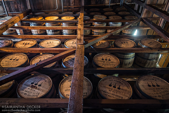 Bourbon barrels, Woodford Reserve, Versailles, KY