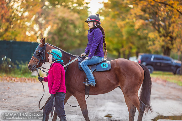 Exercise Rider Makaia Carpenter and trainer Jennifer Paragallo, 2021