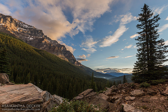 View on the Way to Moraine Lake, Banff National Park