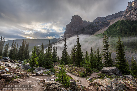 Foggy Morning at Moraine Lake, AB