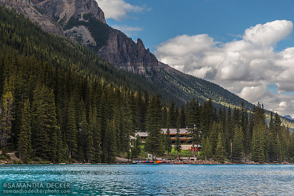 Looking Back at the Moraine Lake Lodge