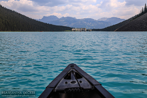 Looking Back at the Chateau, Lake Louise