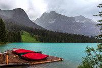 Canoes on Emerald Lake, Yoho National Park
