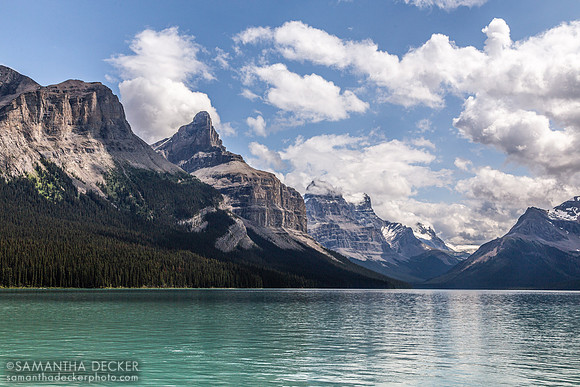 Looking Out Onto Maligne Lake