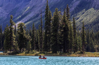 Canoers in Front of Spirit Island