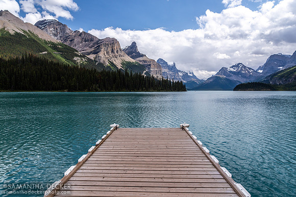 Looking Out Onto Maligne Lake