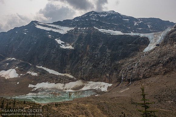Mount Edith Cavell and Cavell Pond, Jasper National Park