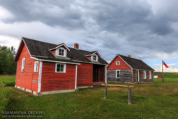 Harness Repair Shop and Post Office at Horse and Cart Ride at Bar U Ranch National Historic Site, Alberta