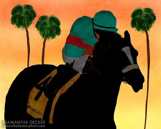 Zenyatta winning the 2009 Breeders' Cup Classic at Santa Anita Park