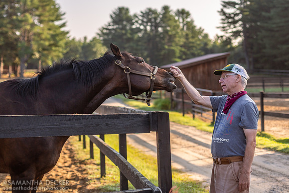 Dan and King Congie, Old Friends at Cabin Creek, Greenfield, NY, 2021