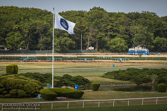 Belmont Stakes flag, Belmont Park, Elmont, NY