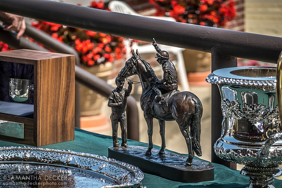 Trophies and plates, Belmont Park, Elmont, NY