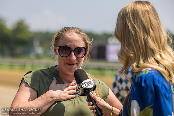 Keri Brion being interviewed