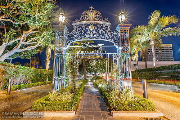 Entering the Fairmont Miramar