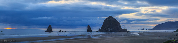 Haystack Rock Panorama, Cannon Beach, OR