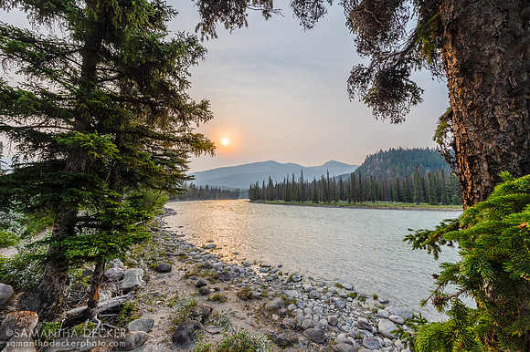 Sunrise Over the Athabasca River, Jasper National Park