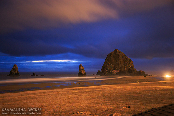 Haystack Rock at Night, Cannon Beach, OR